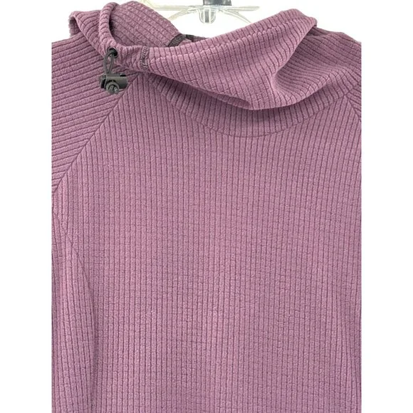 Melanzana Womens L Purple Recycled Polyester Hooded Dress With Kangaroo Pocket - Picture 3 of 5